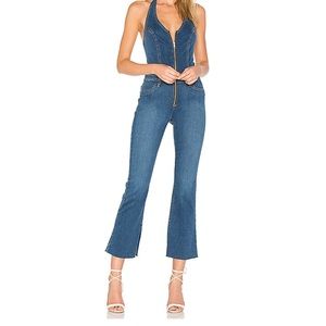 Joe’s Jeans Flare Halter Zip Jumpsuit, Size 26